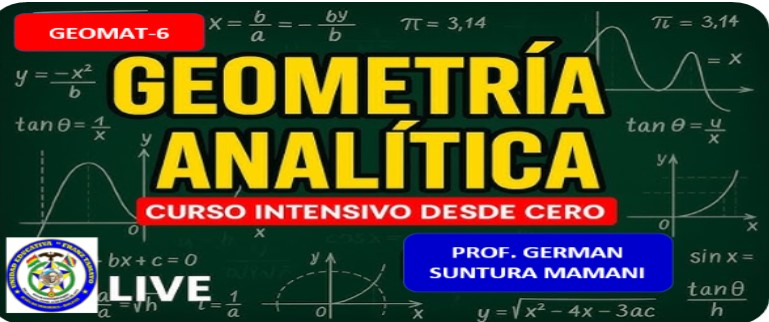 BIENVENIDO AL CURSO DE GEOMETRÍA A ANALÍTICA